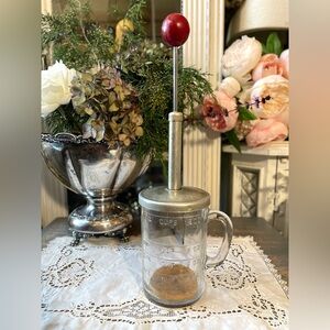 Vintage Kitchen glass measuring cup chopper mixing baking  
Pamco